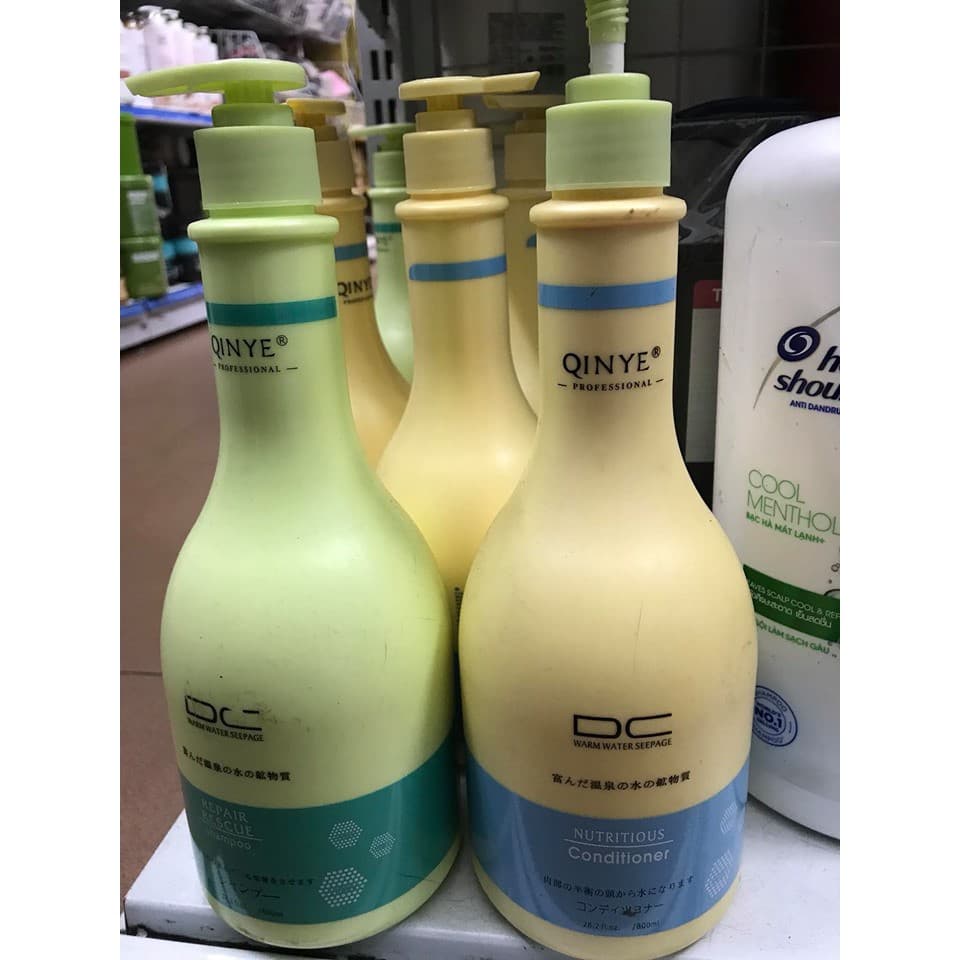 Cặp dầu gội xả DC Qinye Nhật Bản 800ml x2