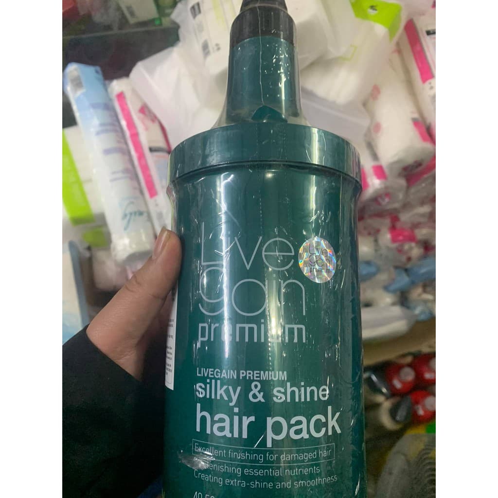 Hấp Dầu Siêu Mượt Nước Hoa Livegain Premium Silky & Shine Hair Pack 420ml