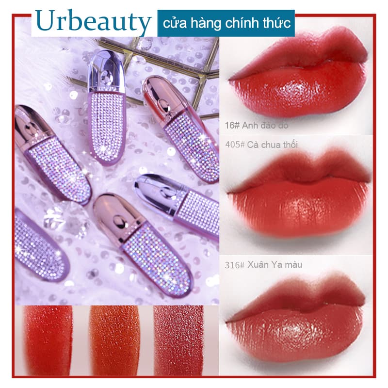 【Urbeauty Mall】Trang điểm HOJO gem nhung lip glaze mờ dưỡng ẩm lâu trôi khóa màu son không dính