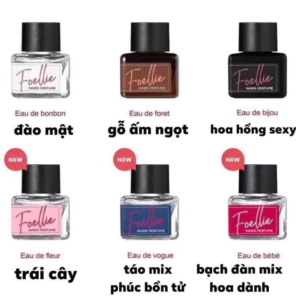 Nước Hoa Vùng Kín Foellie Hàn Quốc 5ml màu trắng