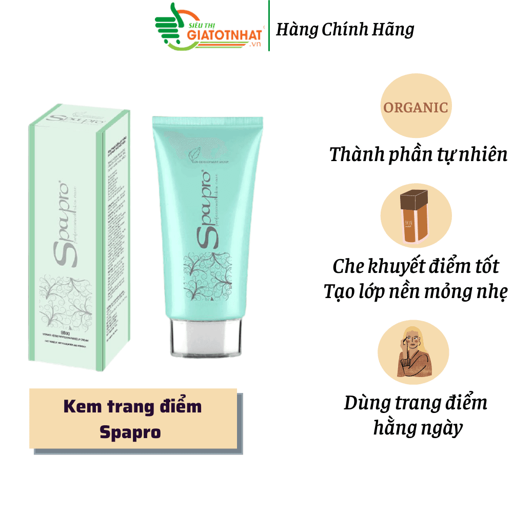[HCM]Kem trang điểm làm trắng da BB03 40gr - Spapro