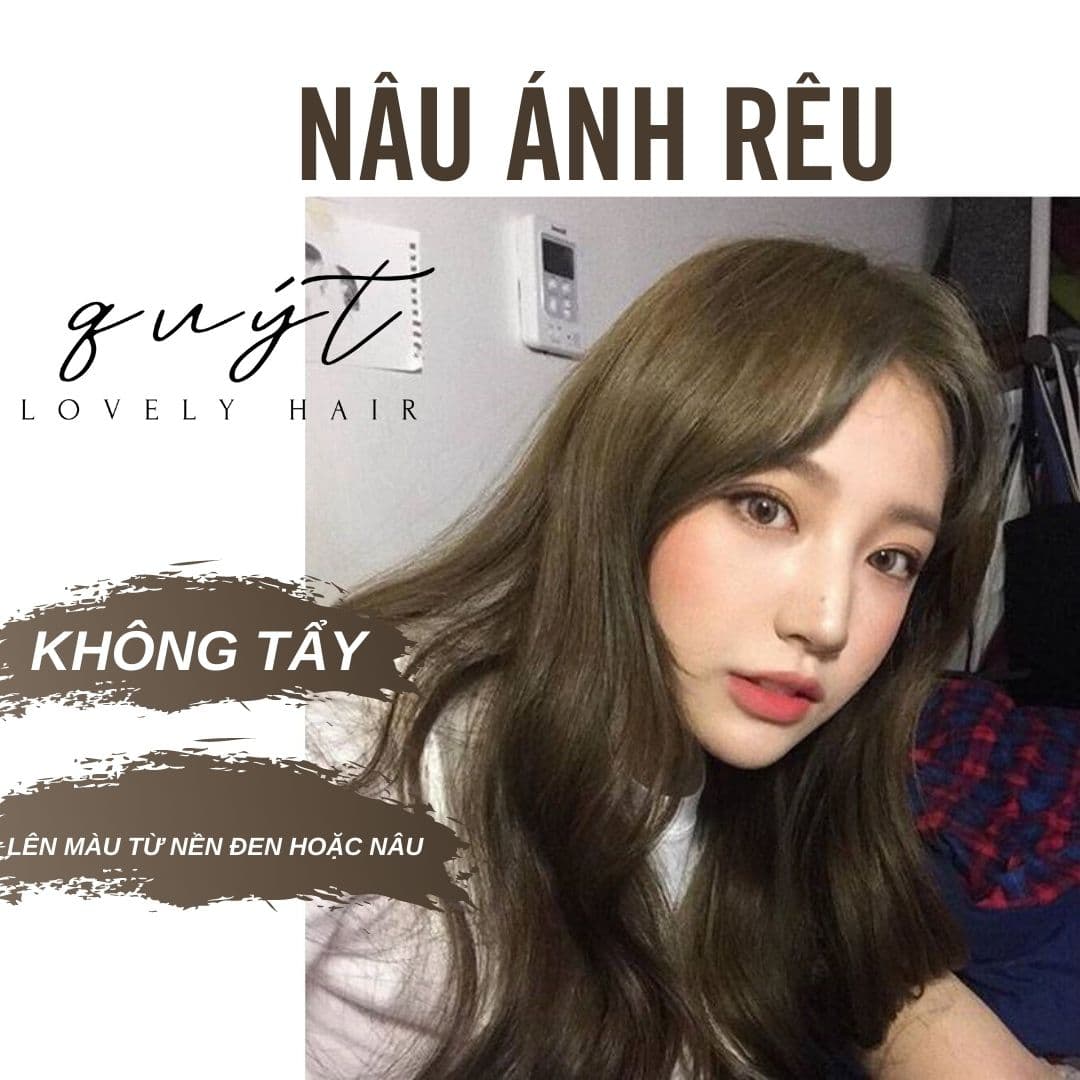 [HCM]THUỐC NHUỘM TÓC NÂU RÊU+TẶNG OXY-KHÔNG CẦN TẨY-LÊN TỪ NỀN ĐENNÂU