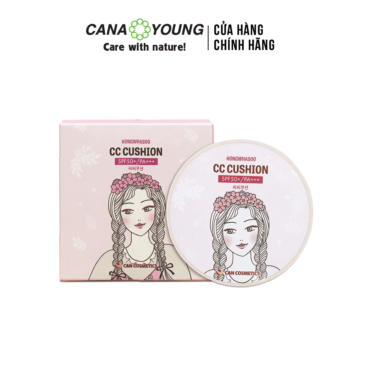 PHẤN NƯỚC CC CUSHION TRANG ĐIỂM HÀN QUỐC HONGWHASOO  SPF 50+/PA+++ 15GR (HỘP)