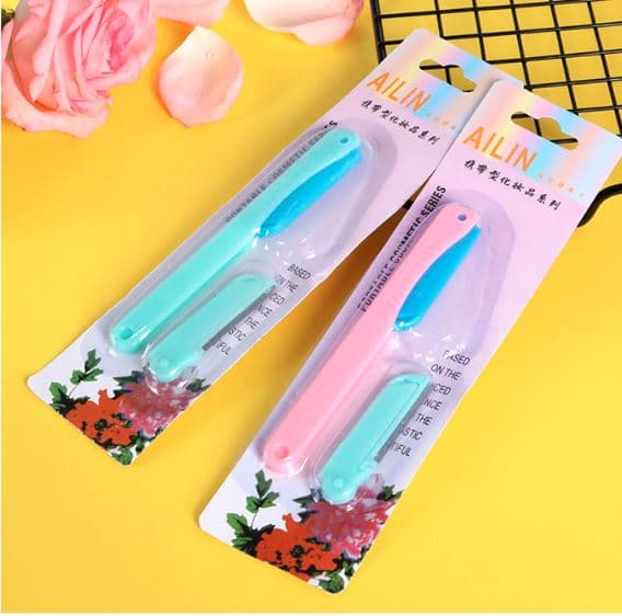 [HCM]Bộ Dao Cạo Tỉa Lông Mày 2 Lưỡi Ailin - Dụng cụ trang điểm