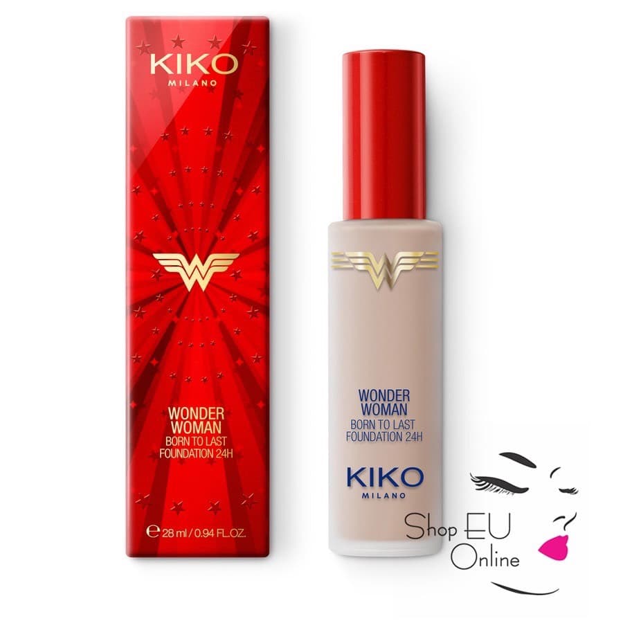 Kem nền Kiko - Wonder Woman Born To Last Foundation 24h - Italy - sẳn màu 01