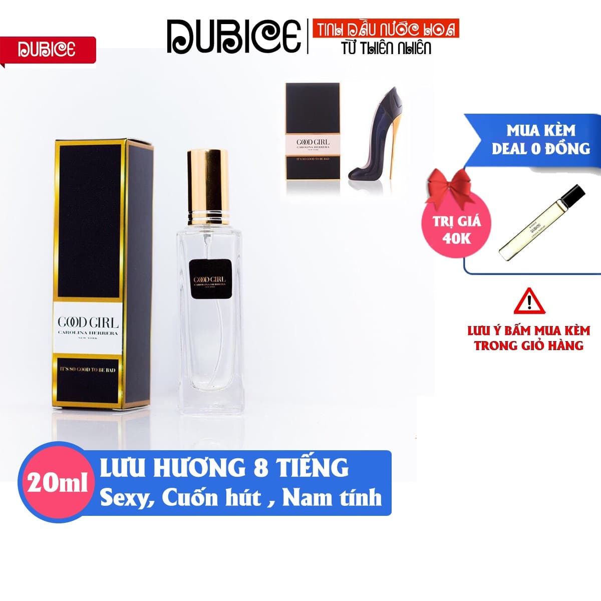 Nước hoa nam 5D 20ml GoodGirl chiết mini hàng cao cấp thơm lâu