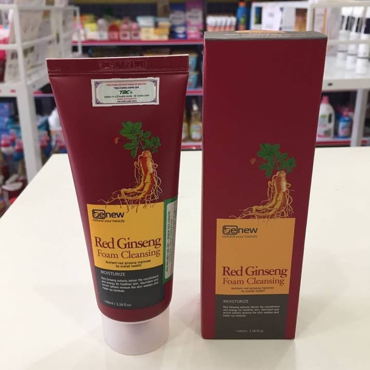 Sữa rửa mặt chống lão hoá nám và tàn nhang hồng sâm Red Ginseng Foam Cleansing Hàn Quốc 100ml