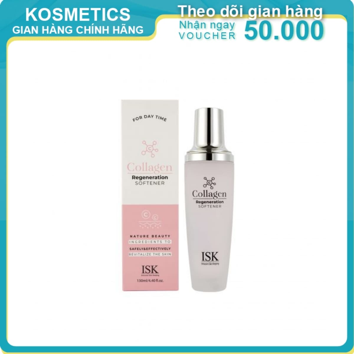 [HCM]Nước Hoa Hồng ISK Collagen dưỡng ẩm trẻ hóa làn da 130ml