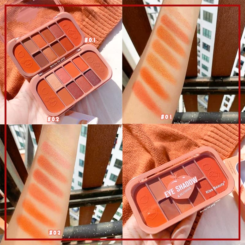 [HCM][Kiss Belle Shop] Phấn mắt 10 màu hồng đào KISS BEAUTY phù hợp với những bạn mới bắt đầu
