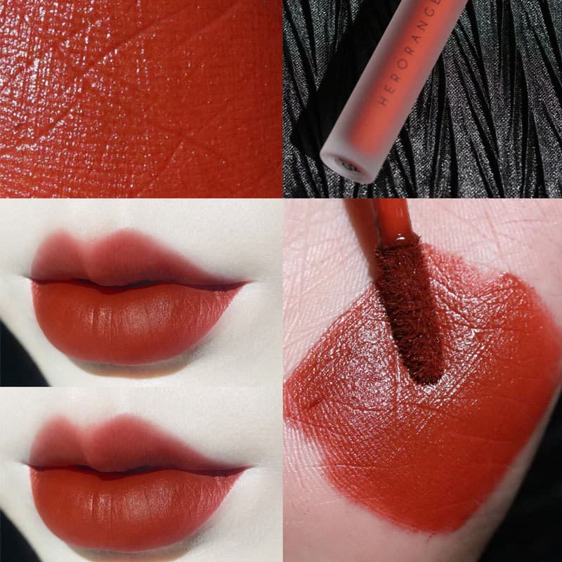 [HCM]Son Kem Lì Herorange Lip Glaze Siêu Xinh Chất Mềm Và Mịn Môi