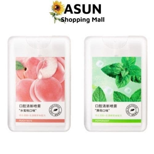 [HCM]Xịt Thơm Miệng Kháng Khuẩn Hương Đào Và Bạc Hà XMJ 20ml