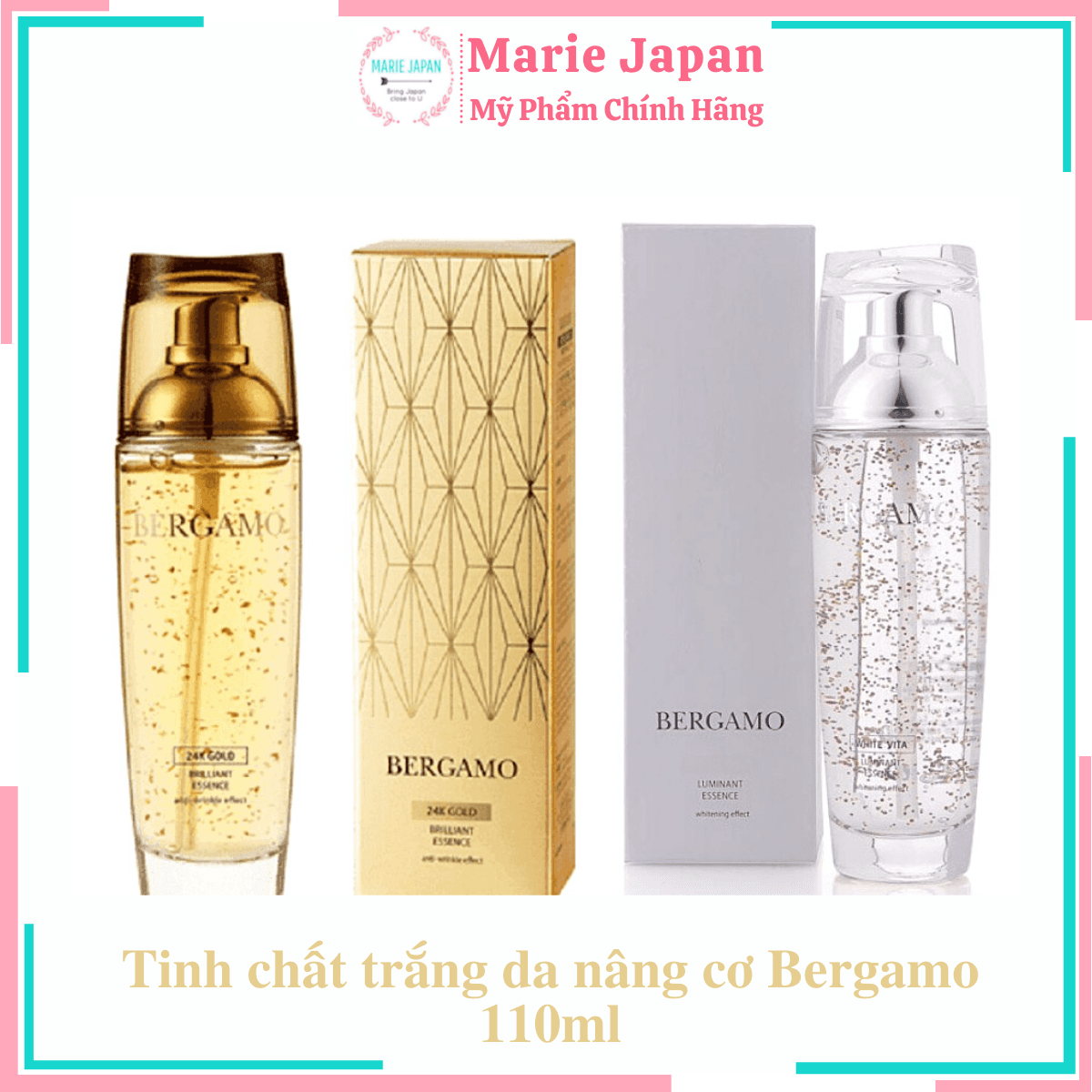 Serum tinh chất dưỡng trắng nâng cơ Bergamo Essence 110ml Hàn Quốc