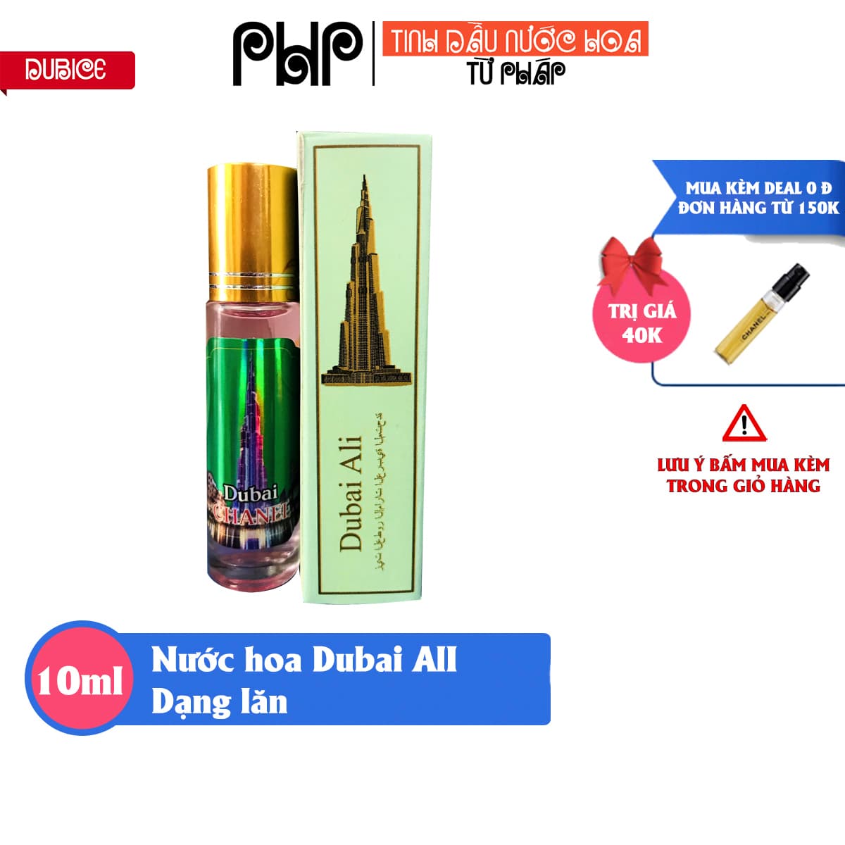 [7 mùi hương] Tinh dầu nước hoa Dubai Ali dạng lăn mini 10ml
