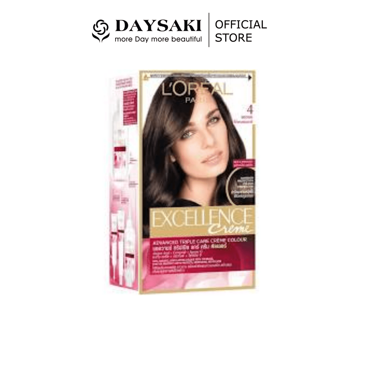 [HCM]LOreal Màu Nhuộm Dưỡng Tóc Phủ Bạc Excellence Creme #4 Brown
