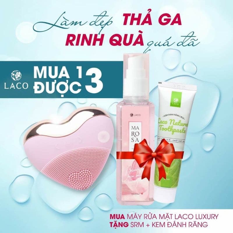 ⚡ Tặng sữa rửa mặt ⚡ MÁY RỬA MẶT LACO LUXURY CHÍNH HÃNG