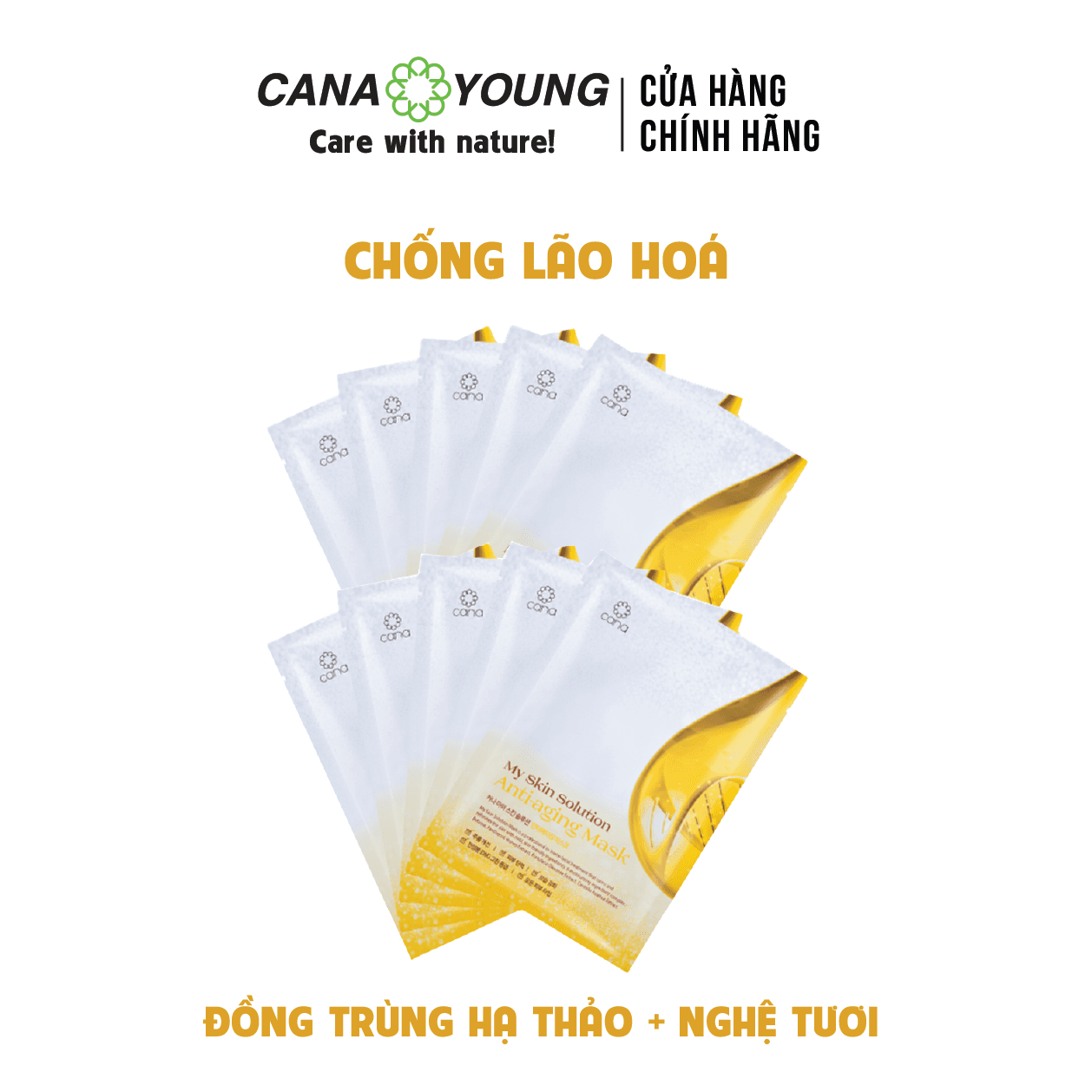 COMBO 10 MẶT NẠ CHĂM SÓC DA LÃO HOA 100% HÀN QUỐC_MY SKIN SOLUTION ANTI-AGING MASK