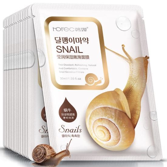 [HCM]COMBO 10 Mặt Nạ Giấy Dưỡng Da Tinh Chất Ốc Sên Snail Rorec - Da Trắng Sáng Đẹp Khoẻ Mạnh (MỚI)