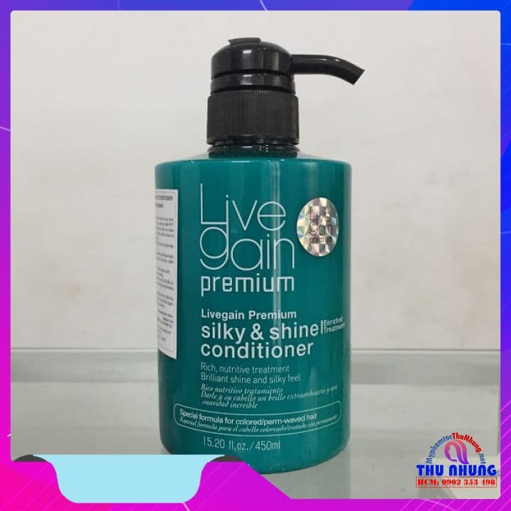 [HCM]Dầu xả tóc suôn mượt nước hoa Livegain Premium Silky & Shine Hair Pack 450ml
