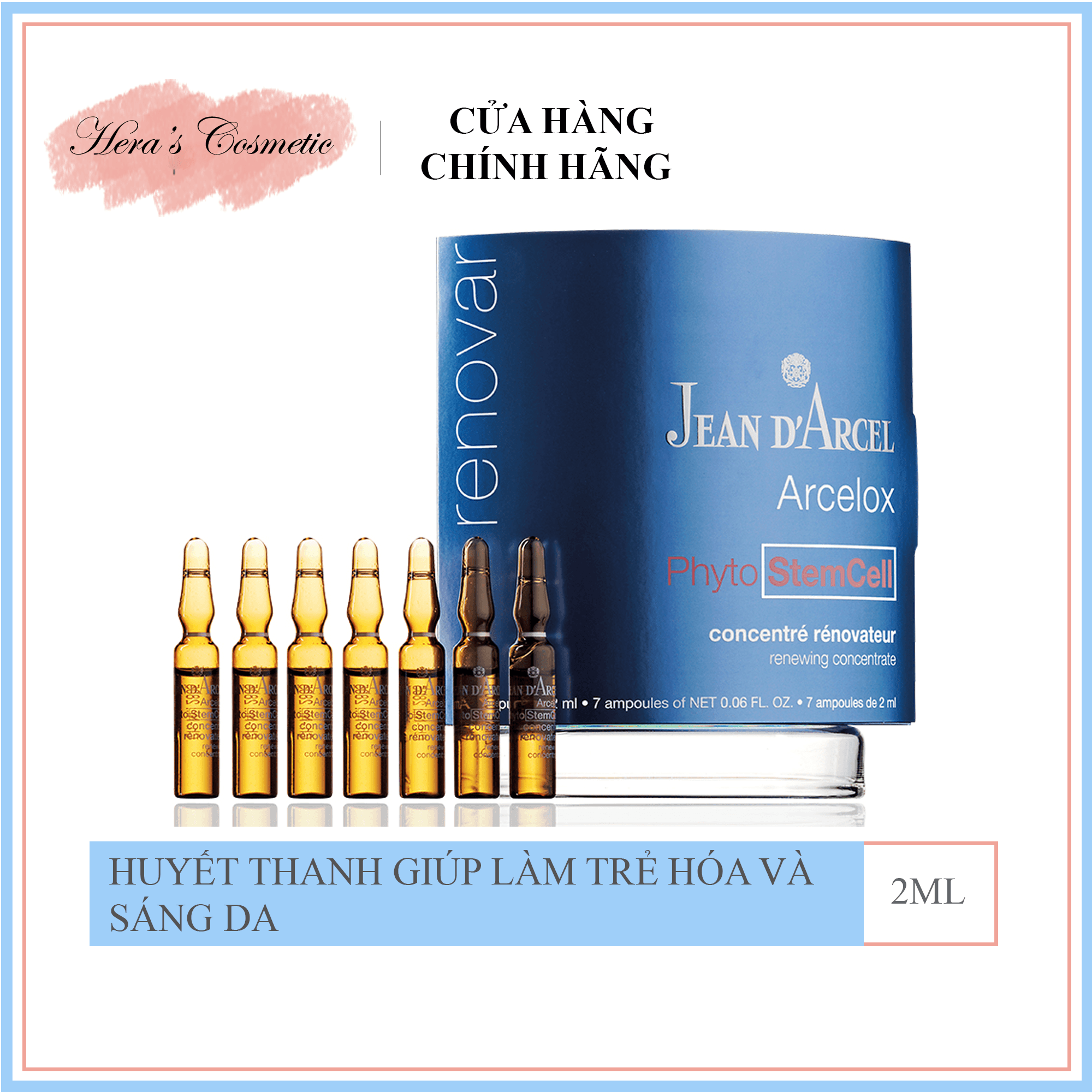 Tế Bào Gốc Trẻ Hóa Sáng Da Jean DArcel (7 lọ)