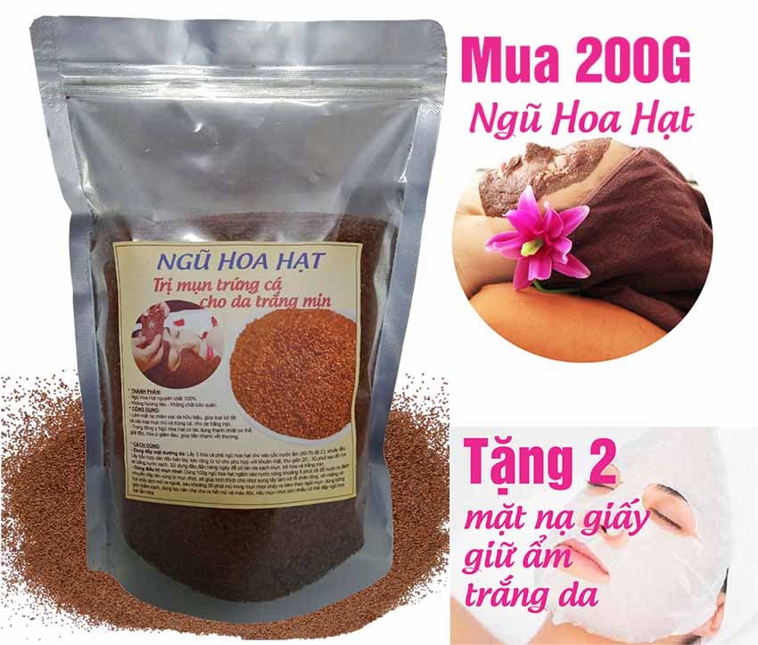 Ngũ Hoa Hạt (Hạt to loại 1) - 200G (Tặng 2 mặt nạ giấy)