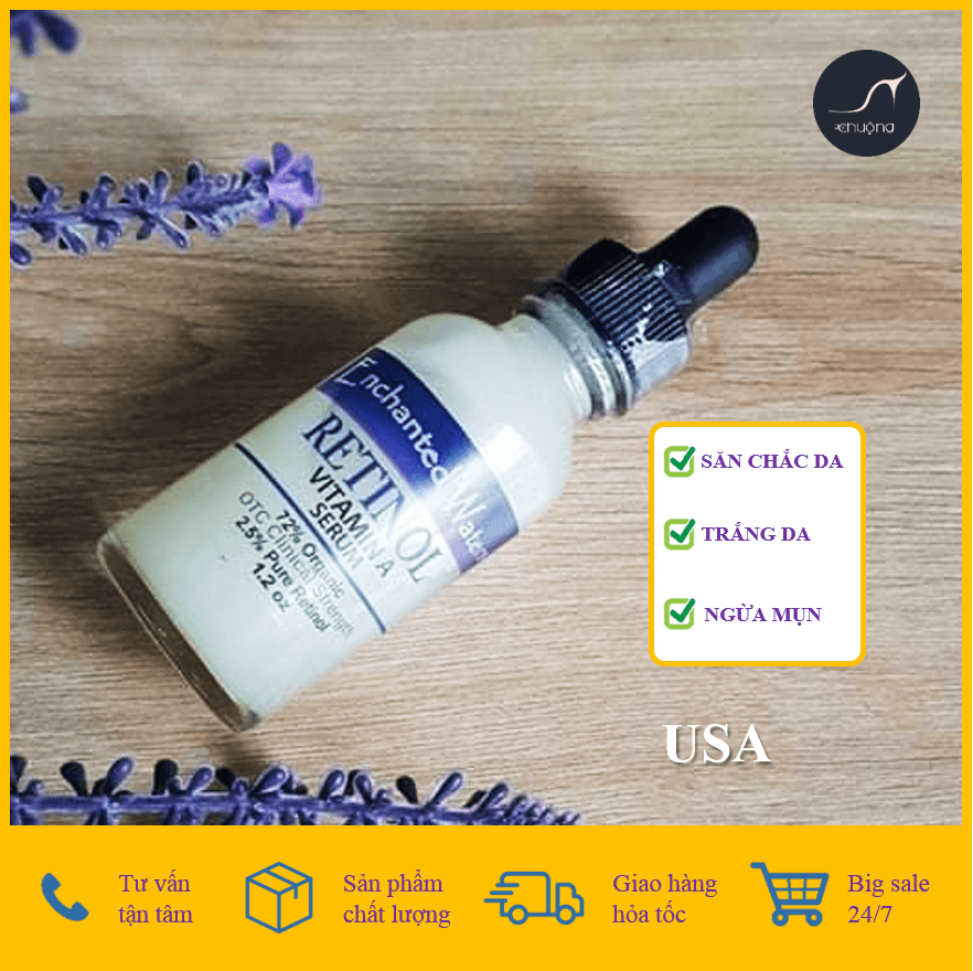Tinh chất chống lão hóa trắng da PURE RETINOL Vitamin A 2.5% Enchanted Waters (SK02)