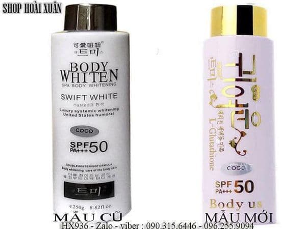 Kem dưỡng trắng da toàn thân body whiten swift white spf 50 pa+++ BODY US Magic Flowers - HX936