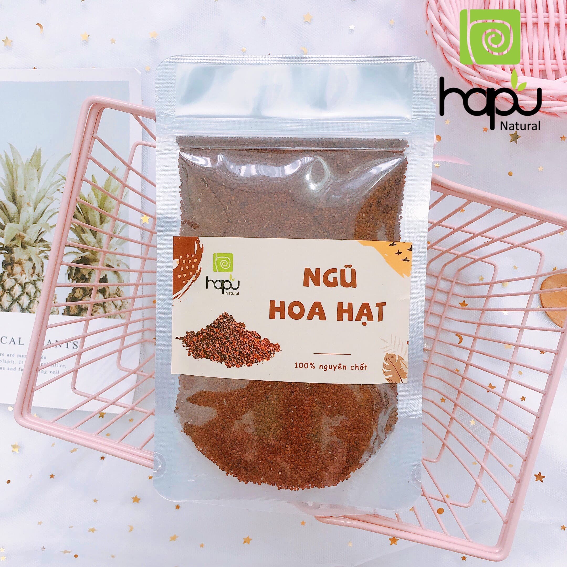 [HCM]Ngũ Hoa Hạt Nguyên Chất HaPu Organic Mặt Nạ Thiên Nhiên Đắp Mặt Ngừa Mụn Dưỡng Da Mang Lại Một Làn Da Đẹp