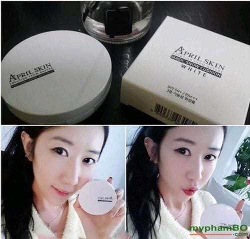 Phấn nước mỏng mịn April Skin Magic Snow Cushion White Hàn Quốc 15g
