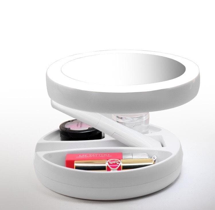 [Hàng loại A] Gương đèn led trang điểm gấp GƯƠNG TRANG ĐIỂM GẤP GỌN TIẾT KIỆM DIỆN TÍCH CÓ ĐÈN LED CAO CẤP (GIÁ TỐT) Gương trang điểm đèn led để bàn gấp gọn hình tròn Gương trang điểm để bàn có đèn LED gấp gọn
