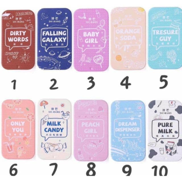 Nước Hoa Khô Dạng Sáp Nước Hoa Shi Mang Hộp Nhỏ Xinh Xắn 10 mùi hương dịu ngọt cho bạn nữ ngày hè (Nước hoa khô Simang)