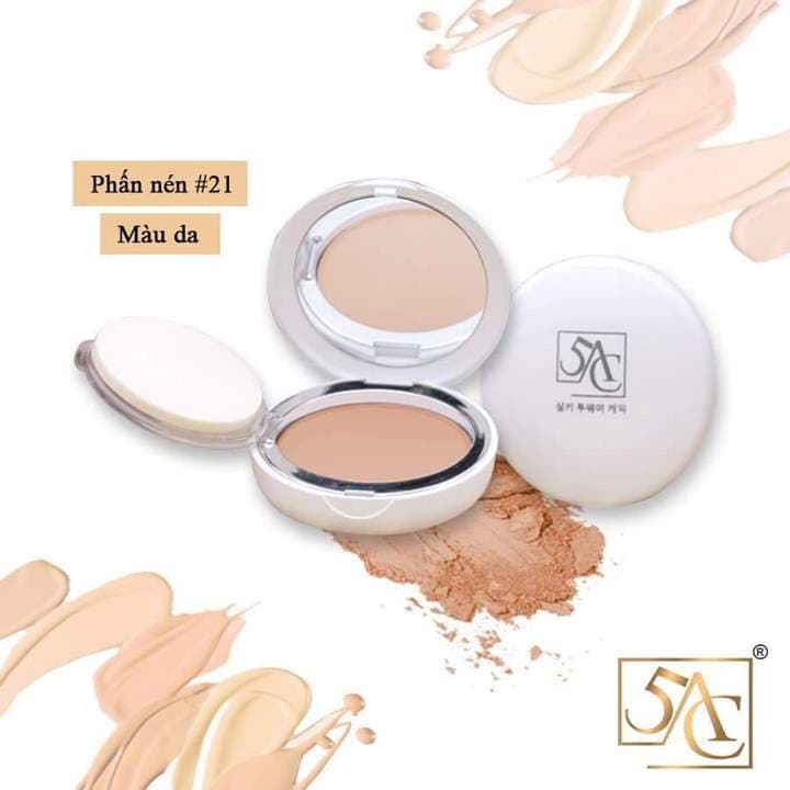 Phấn phủ phấn nền siêu mịn dạng nén che khuyết điểm Hàn Quốc 5AC