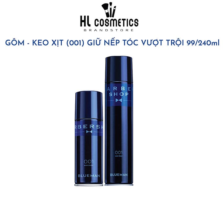 Gôm Xịt Tóc Tạo Kiểu BLUEMAN Hương Thơm Dễ Chịu Giữ Nếp Lâu 420ml & 99ml
