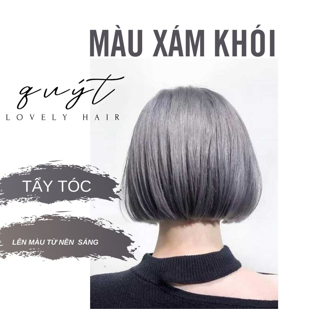 [HCM]THUỐC NHUỘM TÓC MÀU XÁM KHÓI+TẶNG KÈM OXY-LÊN MÀU TỪ LEVEL 8-9-10
