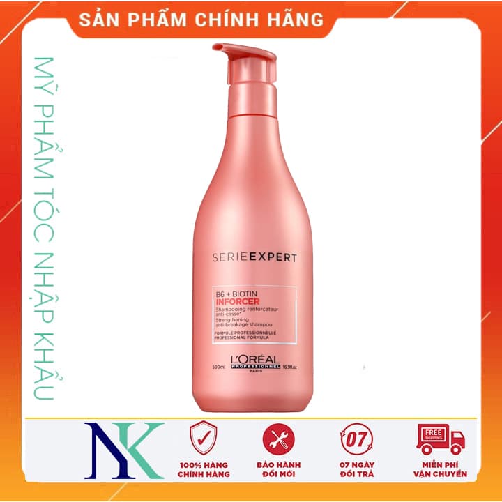 [HCM]Dầu Gội Tăng Cường Cho Tóc Gãy Rụng Inforcer Với Biotin + Vitamin B6 500Ml