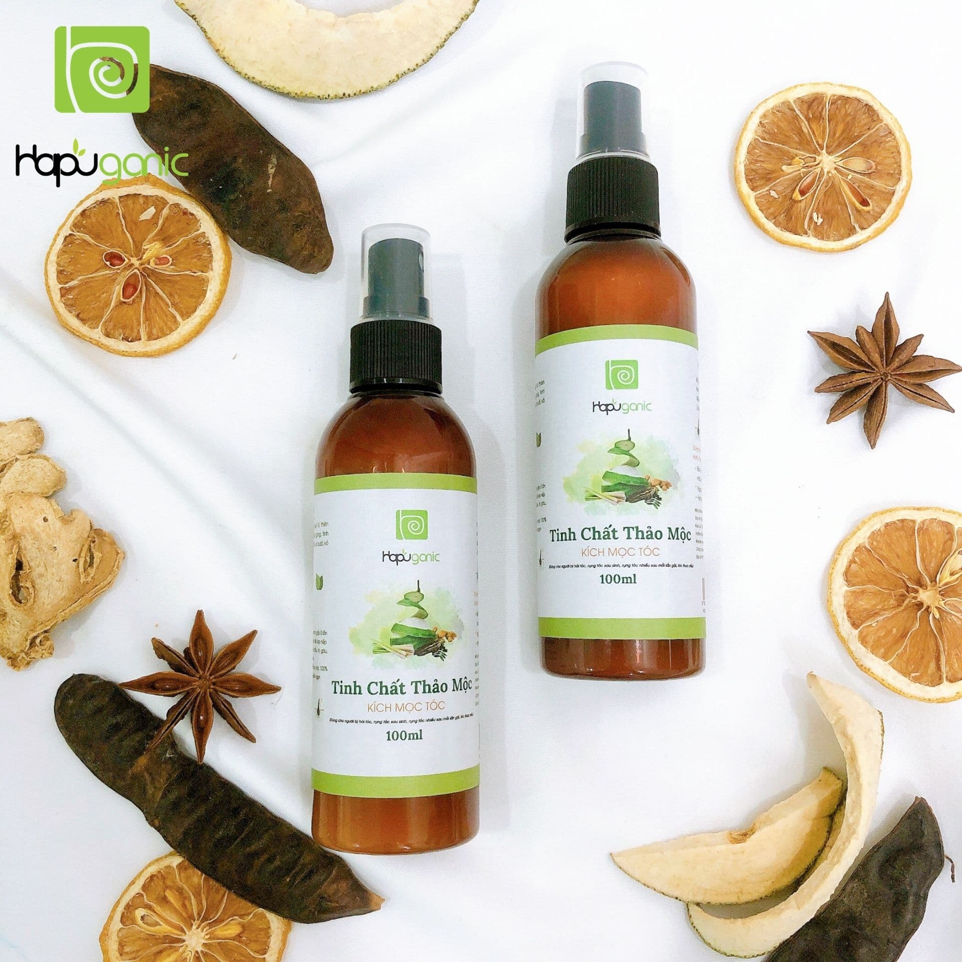 Tinh Chất Kích Mọc Tóc Gấp 5 Lần Hapu Organic Dày Tóc Mọc Tóc Nhanh Dưỡng Tóc Mềm Mại