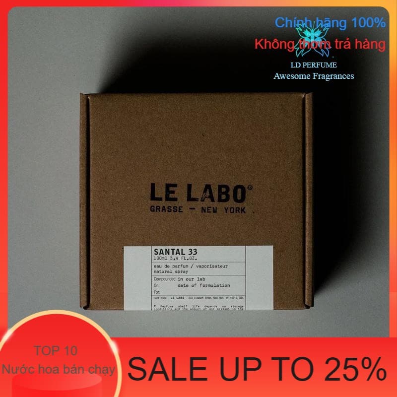 [HCM][Chính hãng] Nước hoa Le Labo 33 Santal 33 100ml Full - LD Perfume