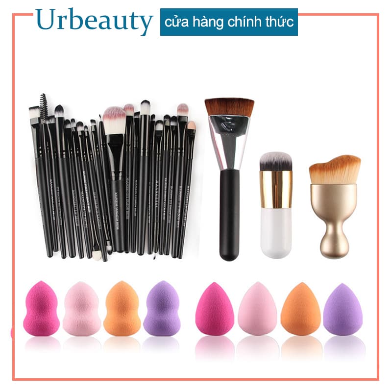 [HCM]【Kiss Belle Shop】MAANGE Bộ cọ trang điểm 6 món bộ dụng cụ làm đẹp 20 cọ trang điểm + 8 phấn + cọ contour + cọ má hồng