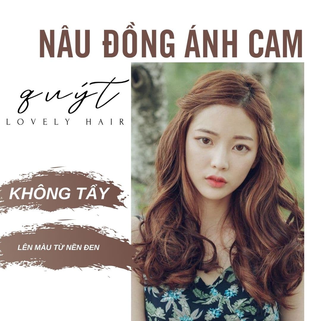 [HCM]THUỐC NHUỘM TÓC NÂU ĐỒNG ÁNH CAM+ TẶNG KÈM OXY- KHÔNG TẨY