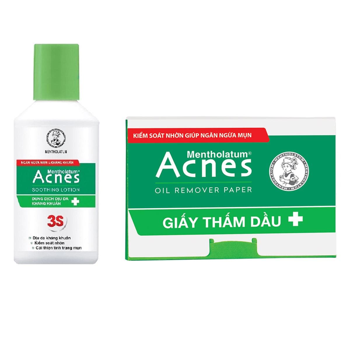 Combo nước hoa hồng và giấy thấm dầu