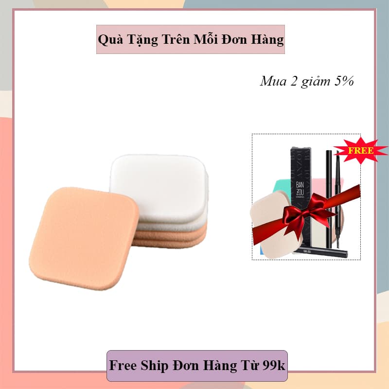 (FREE SHIP TOÀN QUỐC ) Mút trang điểm Bông tán kem Mút tán phấn Miếng mút trang điểm siêu Cute đẹp mịn đàn hồi cực tốt (TẶNG QUÀ TRÊN MỖI ĐƠN HÀNG)