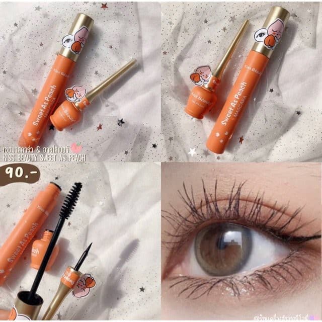🌼 Mascara Chuốt Mi TRÁI ĐÀO CAM 864 Kissbeauty nội địa sỉ rẻ lâu trôi dài cong dày mi eye makeup