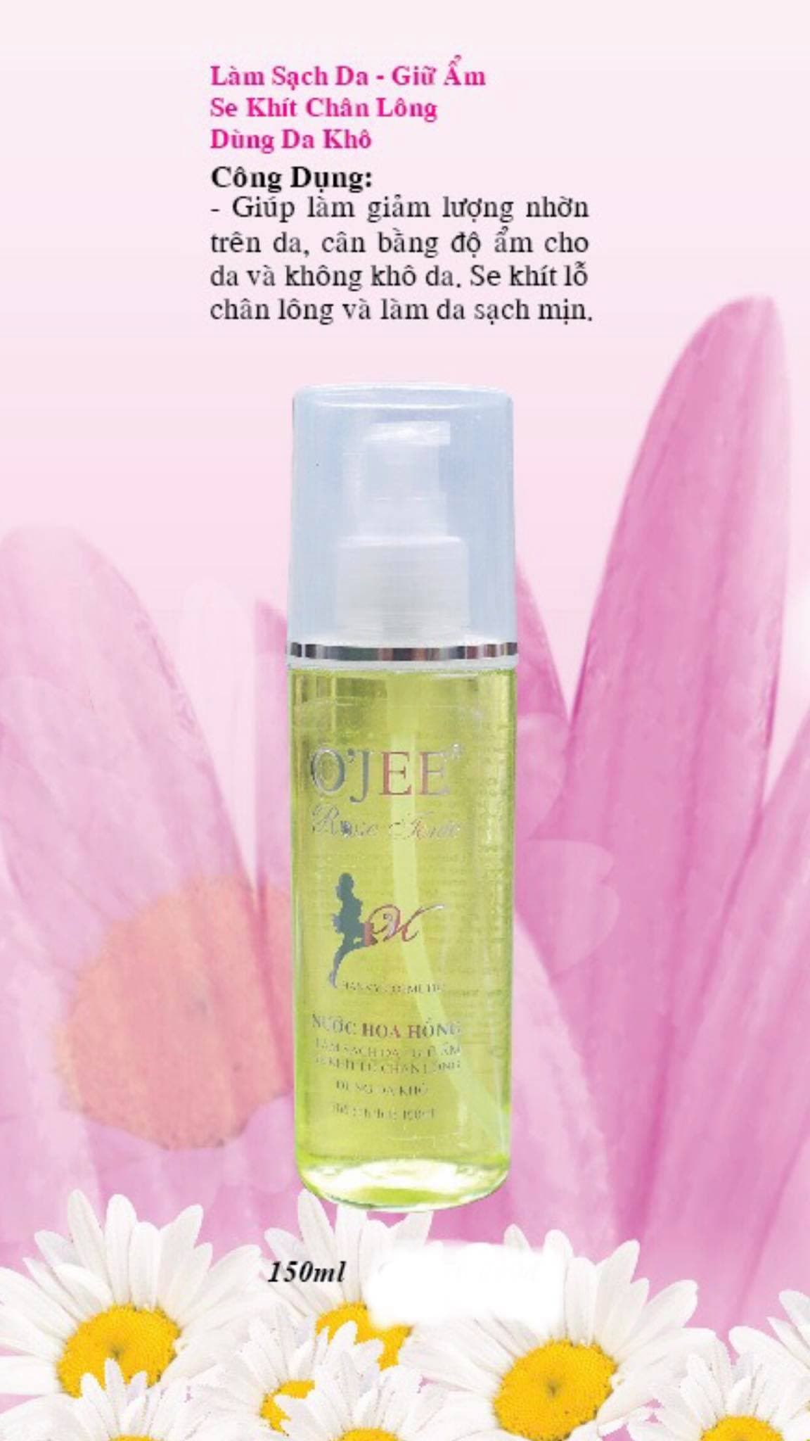 [HCM]Nước hoa hồng  OJEE - Dành cho da khô - 150ml