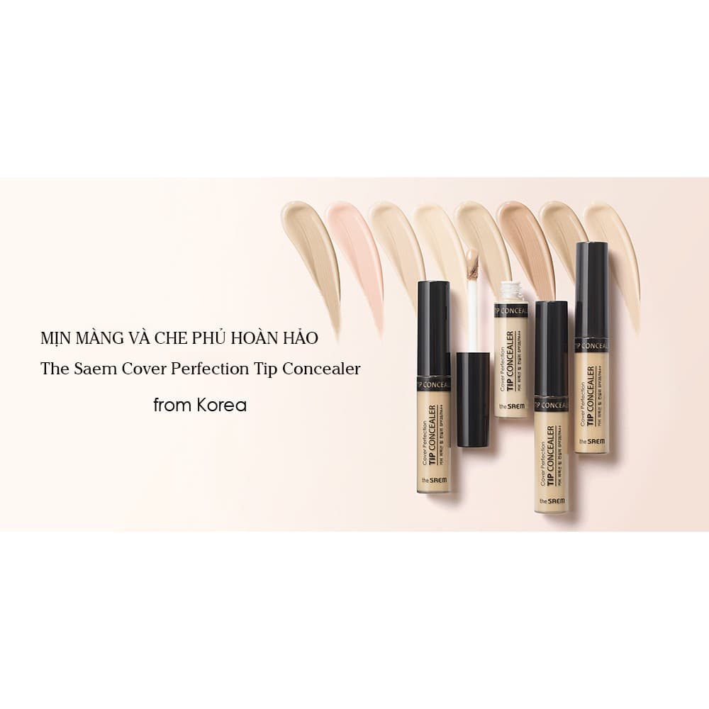 [HCM]The Saem - Kem Che Khuyết Điểm The Saem Cover Perfection Tip Concealer SPF28 PA++