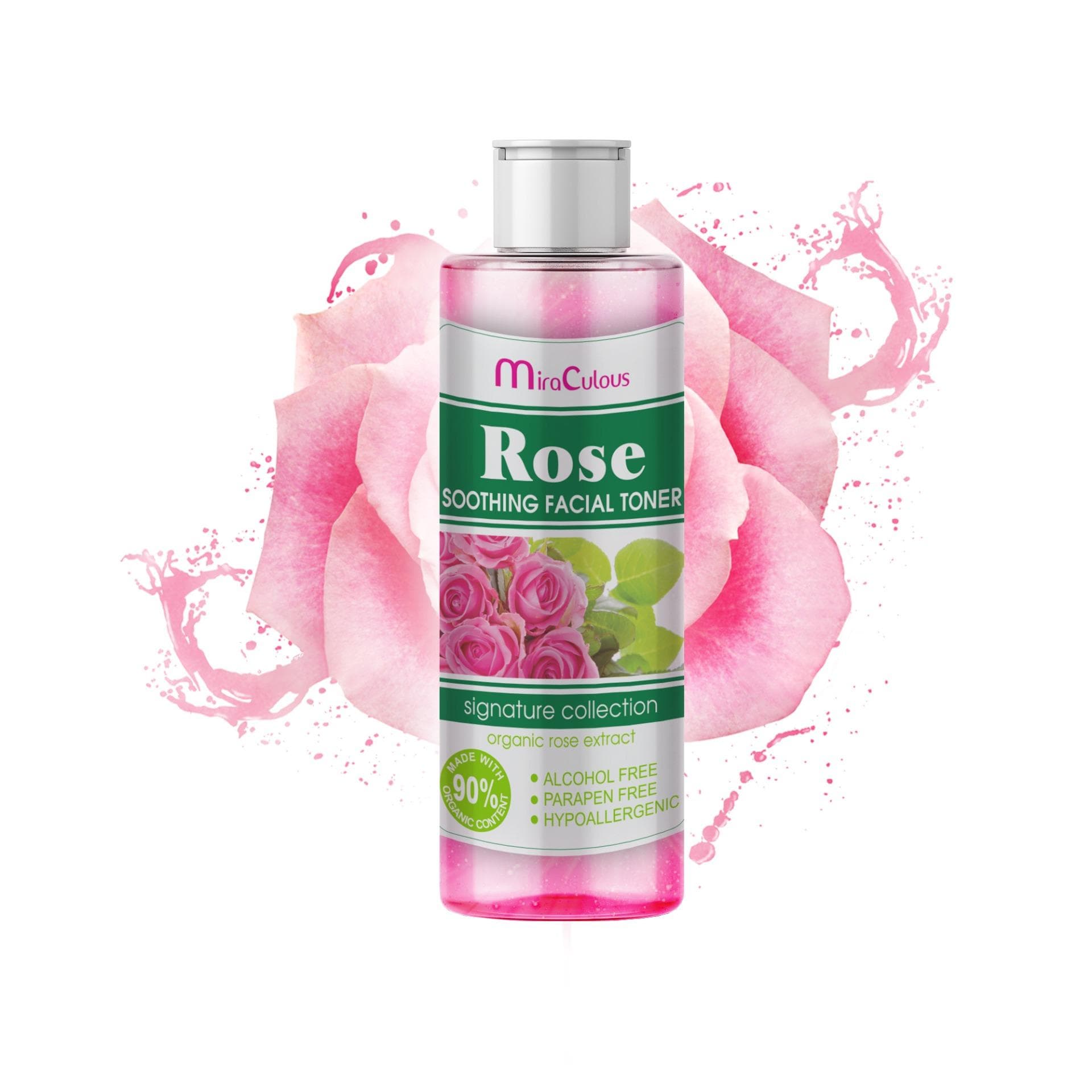 Nước hoa hồng se khít lỗ chân lông trắng da Mira Culous Rose Soothing Facial Hàn Quốc 100ml