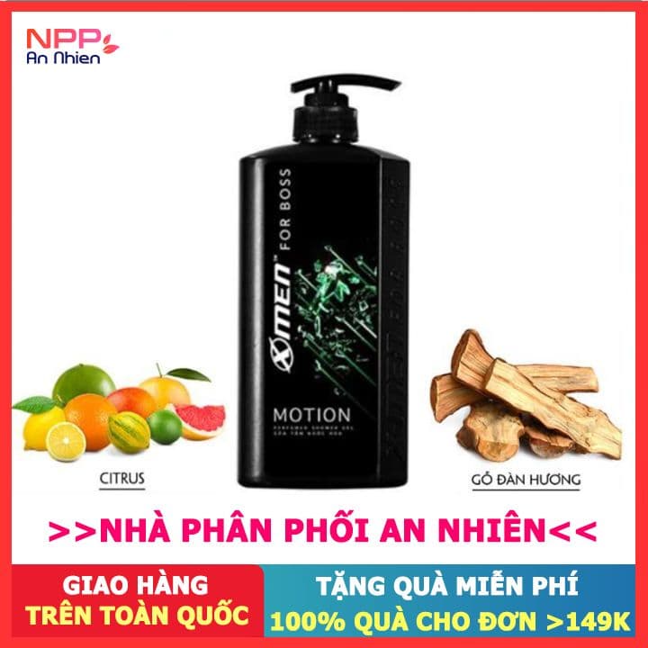 Dầu gội nước hoa X-Men For Boss Motion 650g - Mùi hương năng động phóng khoáng- NPP AN NHIÊN