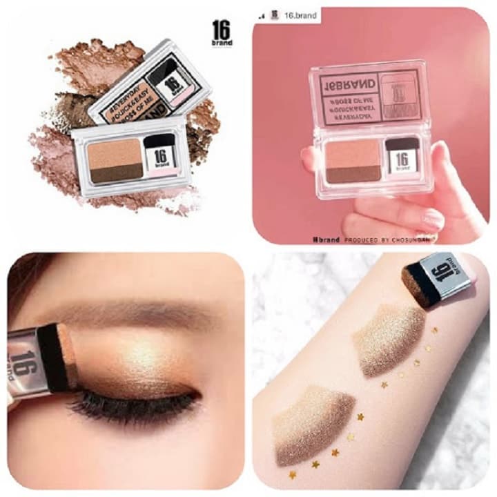 Phấn mắt 2 màu siêu tiện lợi trang điểm mắt nhanh chóng