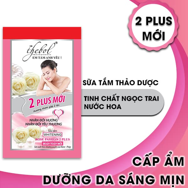 [HCM]Sữa tắm nước hoa tinh chất ngọc trai thảo dược dưỡng ẩm trắng da Thebol dây 12 gói x 6g (combo 3 dây)