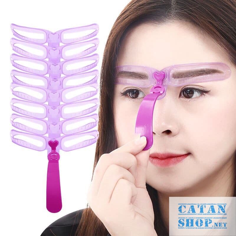 [HCM]Đồ dùng trang điểm bộ 4 kiểu hoặc 8 kiểu Khuôn kẻ chân mày đẹp khung kẻ định hình chân mày cầm tay tiện lợi GD340-CMcamtay