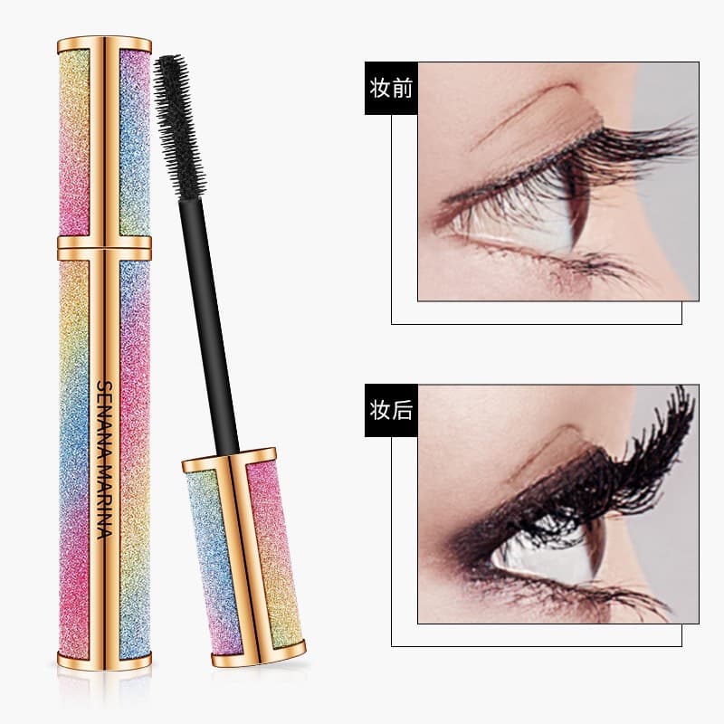 Mascara chuốt mi cong tự nhiên cầu vồng bling bling siêu đẹp