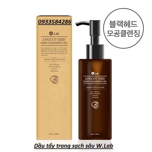 Dầu tẩy trang sạch sâu W.lab apricot seed deep cleansing oil chiết xuất quả mơ 120ml
